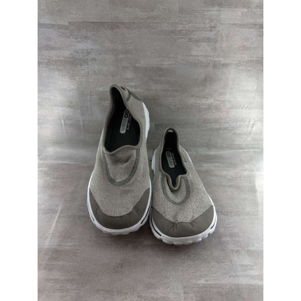Skechers GOwalk Grey Textile Slip On Walking Shoes 13510 Women Sz 9.5